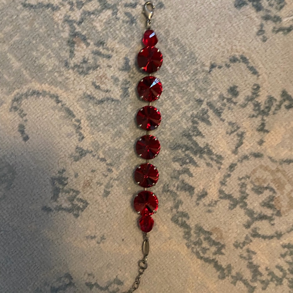 Sabika Red Crystal Bracelet
